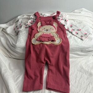 baby girl's pink teddy bear jumpsuit or romper 3-6 months